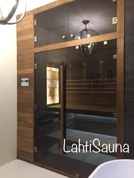 Mənzil fotoşəkildə balkonda sauna