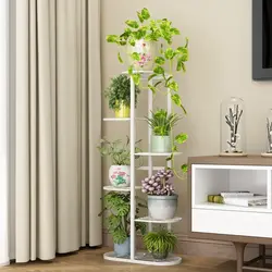Furniture for flowers in the apartment photo
