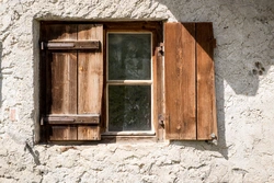 Old Wooden Windows In The Apartment Photo