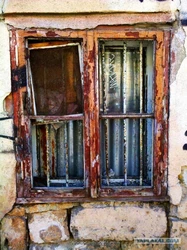 Old Wooden Windows In The Apartment Photo