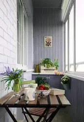 Balcony in Provence style in an apartment photo