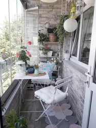 Balcony in Provence style in an apartment photo