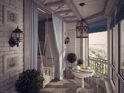Bir mənzildə Provence üslubunda balkon