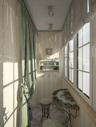 Прованс стиліндегі балкон пәтердегі фотосуретте
