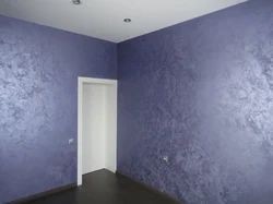 Decorative paint for walls in an apartment photo