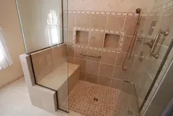 Do-It-Yourself Shower In An Apartment Made Of Tiles Photo