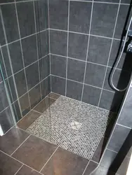 Do-It-Yourself Shower In An Apartment Made Of Tiles Photo