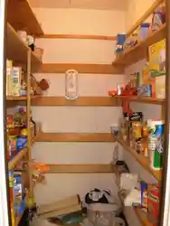 Photo Of A Storage Room In An Apartment With Do-It-Yourself Shelves