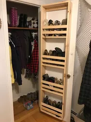 Photo of a storage room in an apartment with do-it-yourself shelves