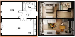 Дизайн пик квартиры 2 комнаты