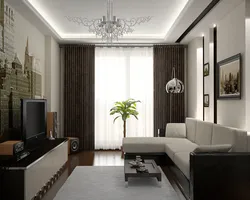 Design of a hall in a Moscow apartment