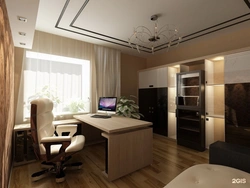 Office in apartment design 12 sq m