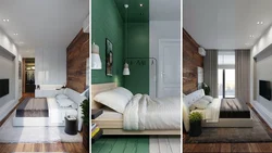Дизайн спальни кровать у двери
