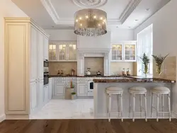 White kitchen design in a country house