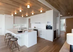 White kitchen design in a country house