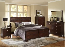 Bedroom brown bed photo
