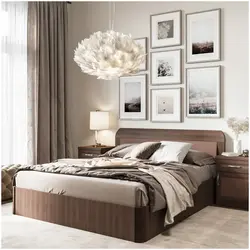 Bedroom brown bed photo