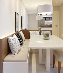 Kitchen Design With Beige Sofa