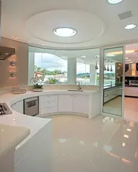 Kitchen design with round wall