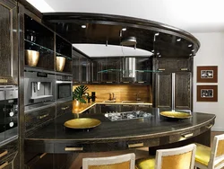 Kitchen design with round wall