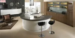 Kitchen design with round wall