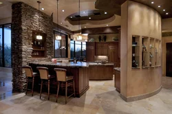 Kitchen design with round wall