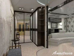 Design of hallway living room kitchen bedroom