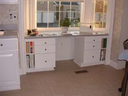 Kitchen design with radiator in the middle