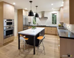 Kitchen design with two tables