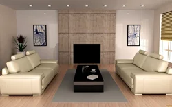 Living room design with 3 sofas