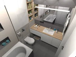 Design project of combined bathroom 3