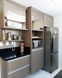 Kitchen design with separate cabinet