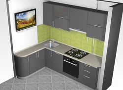 Straight and corner kitchen design