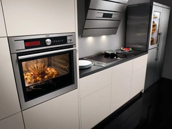 Stove near the oven kitchen design