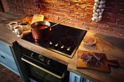 Stove near the oven kitchen design