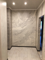 Marble hallway wall design