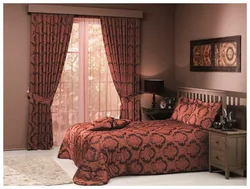 Design Of Burgundy Curtains For The Bedroom