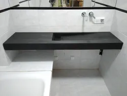 Bathtub design made of porcelain stoneware countertops