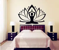 Bedroom wall design stencil