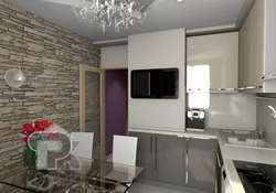 Kitchen design 56 sq m