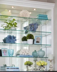 Kitchen With Glass Shelves Design