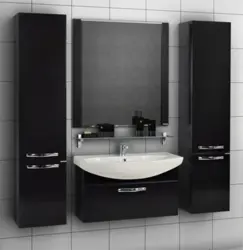 Bathroom Design With Black Cabinet