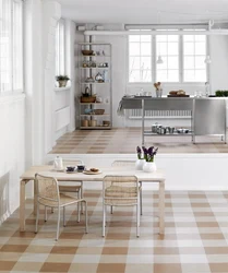 Kitchen design tiles and linoleum