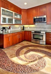 Kitchen design tiles and linoleum