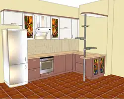 Дизайн кухни по длине и ширине