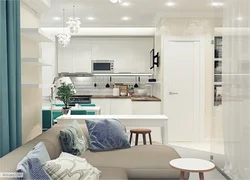 Kitchen design for an apartment 40 sq m