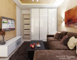 Living Room Design With Sofa And Wardrobe