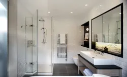 Bathroom design with bathtub enclosure