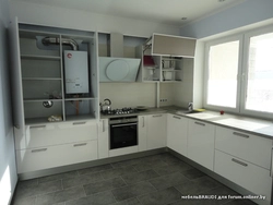 U-shaped kitchen design with boiler