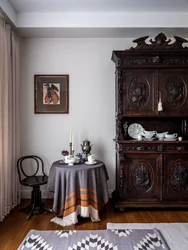 Apartment interior with antique furniture